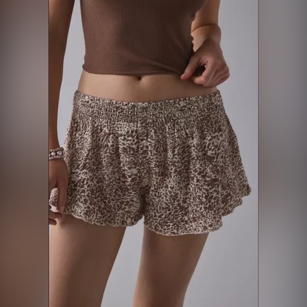Urban Outfitters Brown Leopard Print Shorts